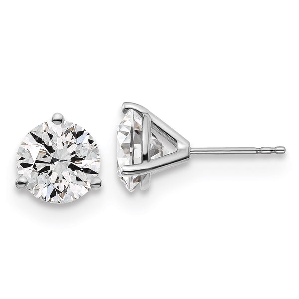 14K White Gold 4 Carat Lab-Grown Diamond Stud Earrings - Style GR1-1002589