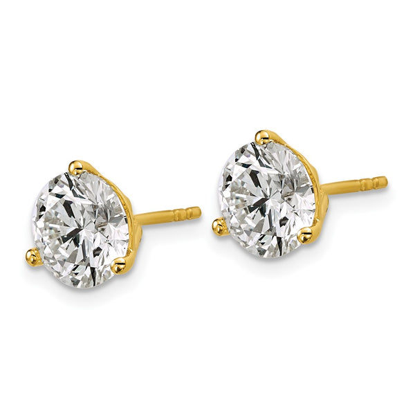 14K Yellow Gold 4 Carat Lab-Grown Diamond Stud Earrings - Style GR1-1002582