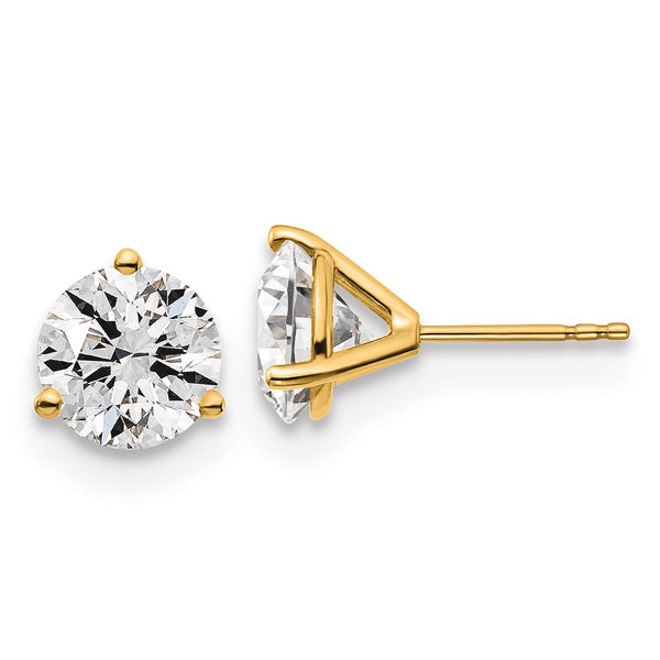 14K Gold 4 Carat Lab-Grown Diamond Stud Earrings - Style GR1-1002586