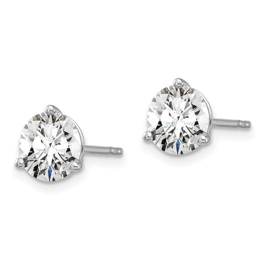 Designer 14K White Gold 5 ct Lab-Grown Diamond Stud Earrings - Affordable Luxury!