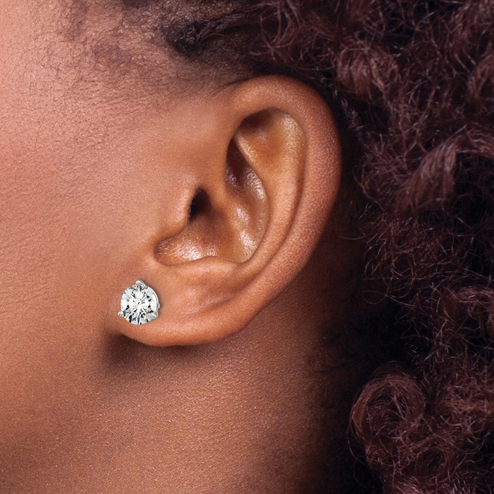 High-Quality 5 Carat Lab-Grown Diamond Stud Earrings in 14K White Gold