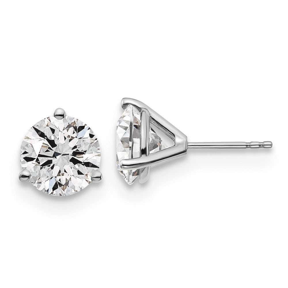 Designer 14K White Gold 5 ct Lab-Grown Diamond Stud Earrings - Affordable Luxury!