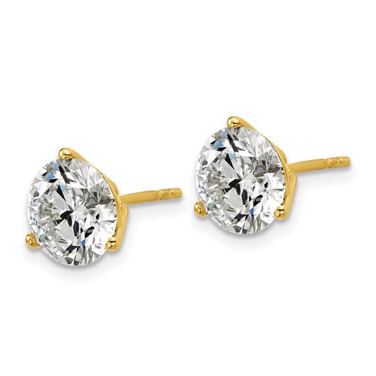 High-Quality 14K Yellow Gold 5 Carat VS+ Lab-Grown Diamond Stud Earrings