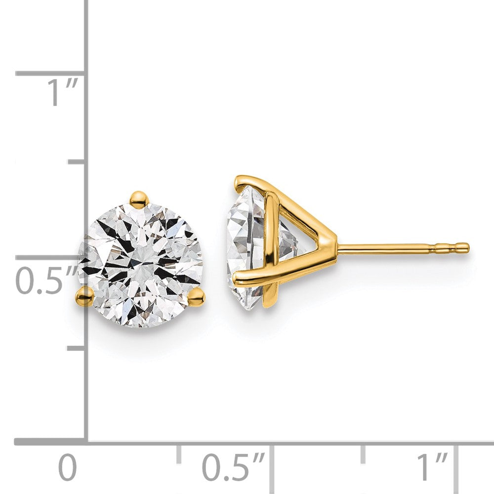 Exclusive 14K Gold 5 Carat Lab-Grown Diamond Stud Earrings - Stylish & Heavyweight