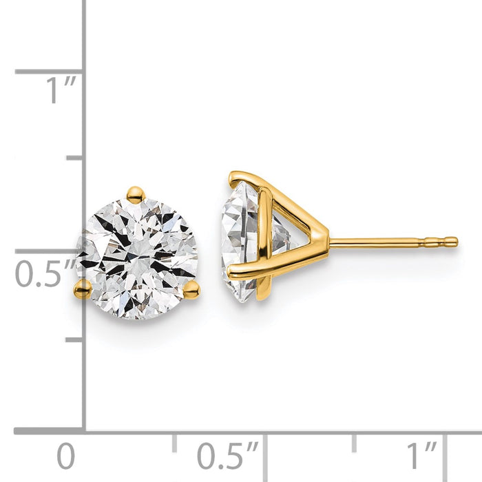 Exclusive 14K Gold 5 Carat Lab-Grown Diamond Stud Earrings - Stylish & Heavyweight-5