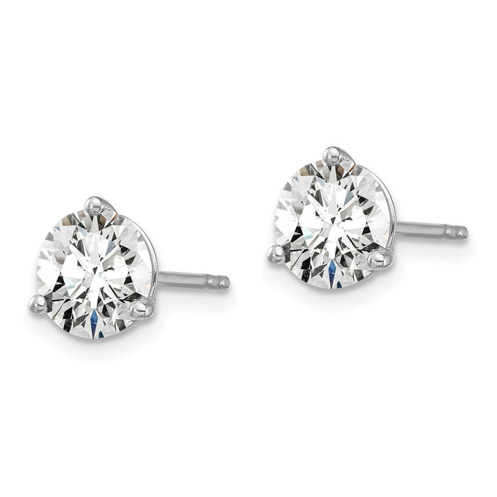 Designer 14K White Gold 6 ct Lab-Grown Diamond Stud Earrings - Luxury Value!-2