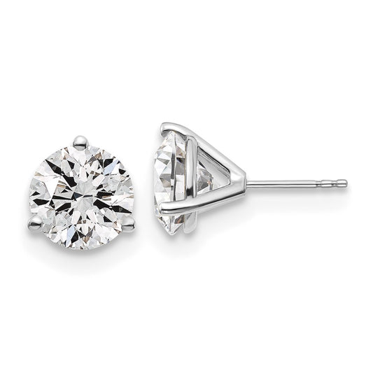 Buy Stylish 14K White Gold 6 Carat Round Diamond Stud Earrings - Luxury Value!