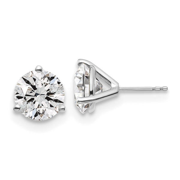 14K White Gold 6 ct Lab-Grown Diamond Round Stud Earrings - Style GR1-1002599