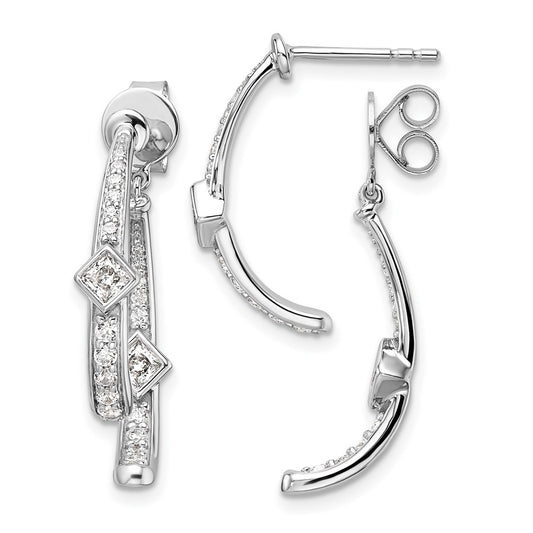 Designer 14K White Gold 7/8 Carat Lab-Grown Diamond Earrings - Stylish & Affordable