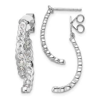 Buy Stylish 14K White Gold Dangle Earrings with 1.5 Carat Lab-Grown Diamonds