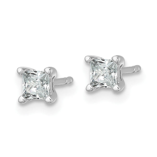 14K White Gold 1/2 ct Lab Grown Diamond Stud Earrings - VS/SI+