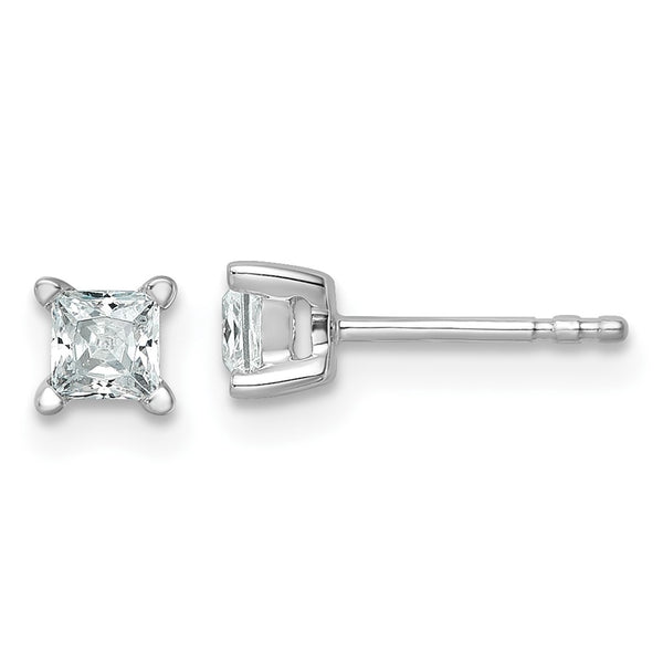 14K White Gold 1/2 ct Lab Grown Diamond Stud Earrings - VS/SI+