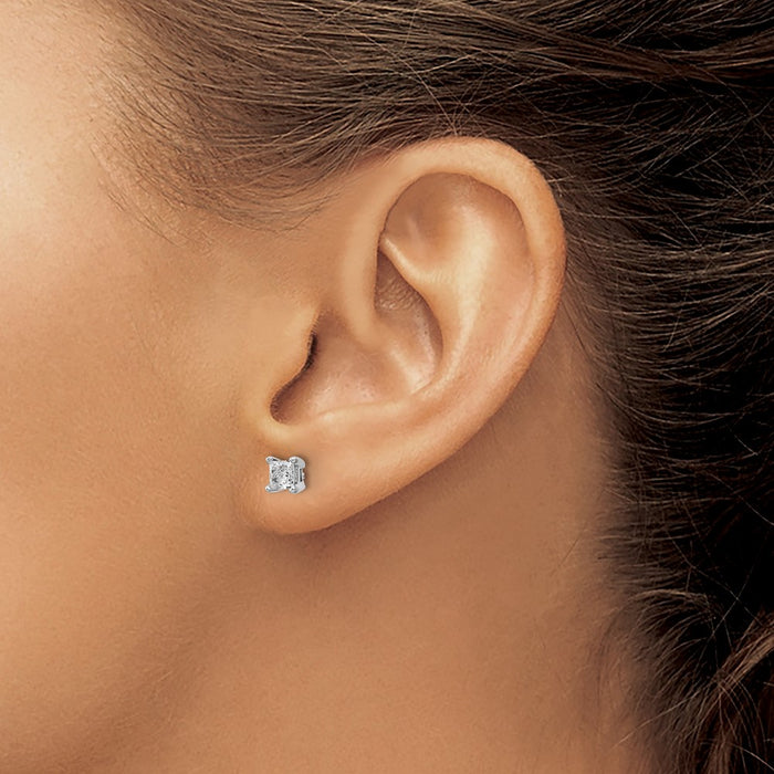 Shop Exclusive 14K White Gold 2/3 ct Lab Grown Diamond Stud Earrings - Luxury Style-3
