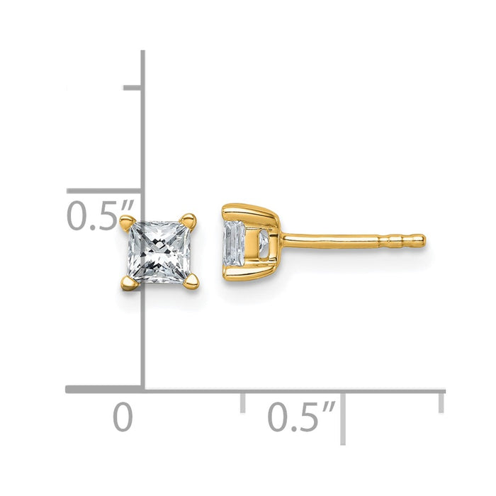 Shop Exclusive 14K Gold 3/4 ct Lab Grown Diamond Stud Earrings - Stylish & Affordable-4