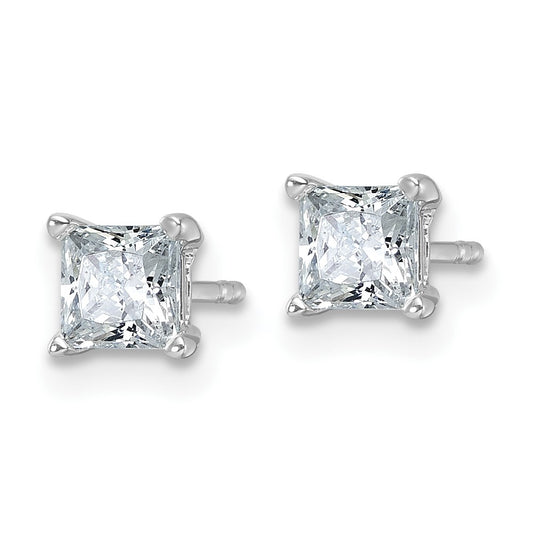 Shop Exclusive 14K White Gold 1 ct Lab-Grown Diamond Stud Earrings - Stylish Value!