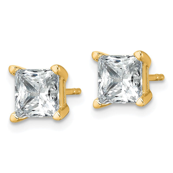 14K Yellow Gold 3 Carat Lab-Grown Diamond Stud Earrings - Style GR1-1002401