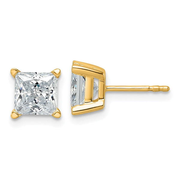 14K Yellow Gold 3 Carat Lab-Grown Diamond Stud Earrings - Style GR1-1002404