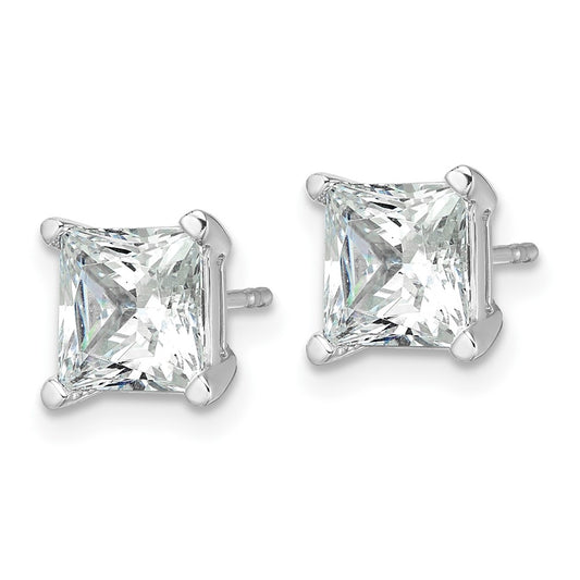 Exclusive 14K White Gold 4 Carat Lab-Grown Diamond Stud Earrings - Stylish Value!