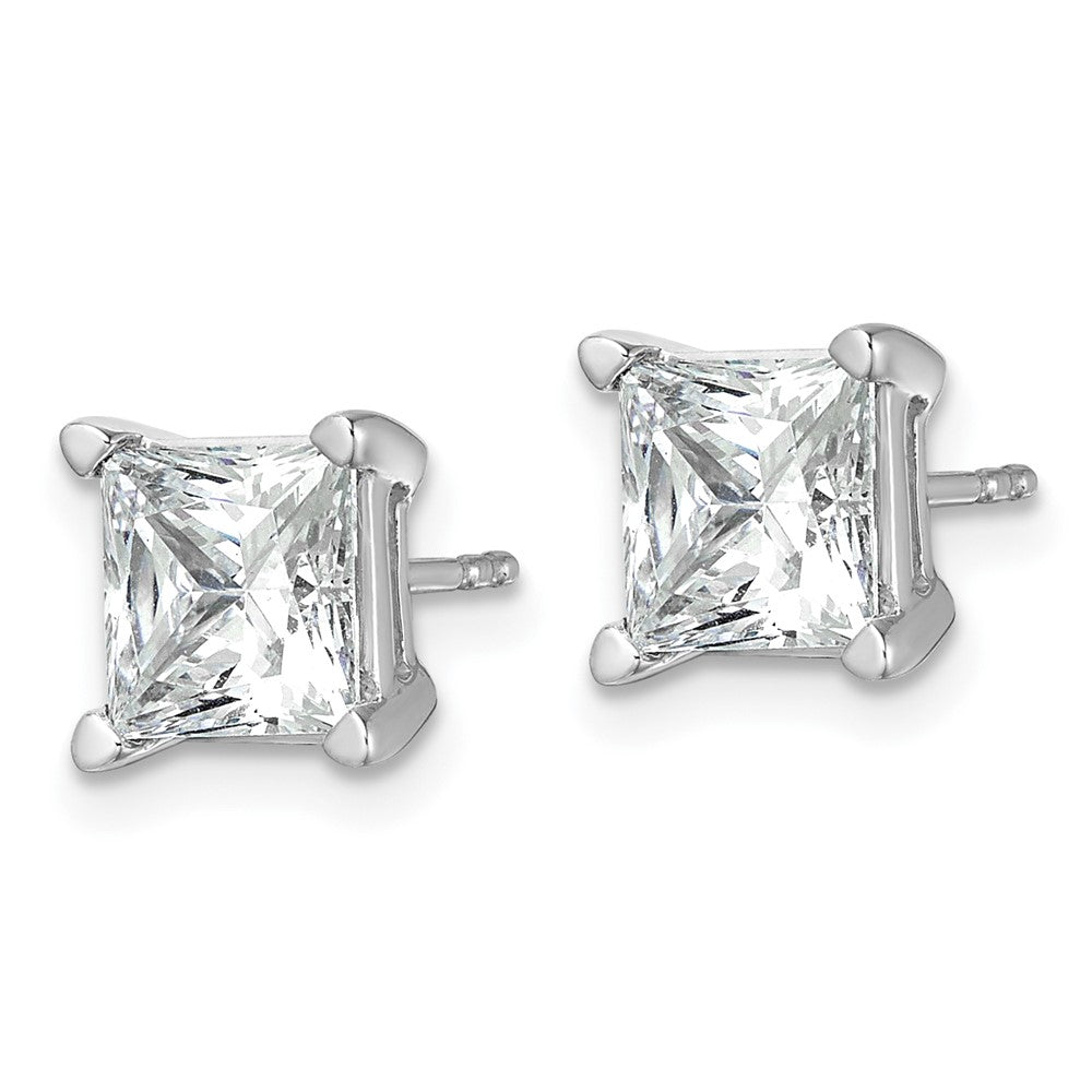 Exclusive 14K White Gold 5 ct Lab-Grown Diamond Stud Earrings - Stylish Quality