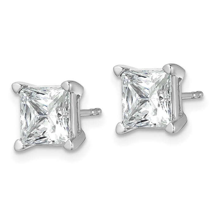 Exclusive 14K White Gold 5 ct Lab-Grown Diamond Stud Earrings - Stylish Quality-2