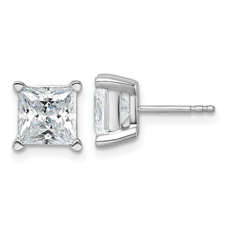 Shop Exclusive 14K White Gold 5 ct Lab-Grown Diamond Stud Earrings - Stylish Value!