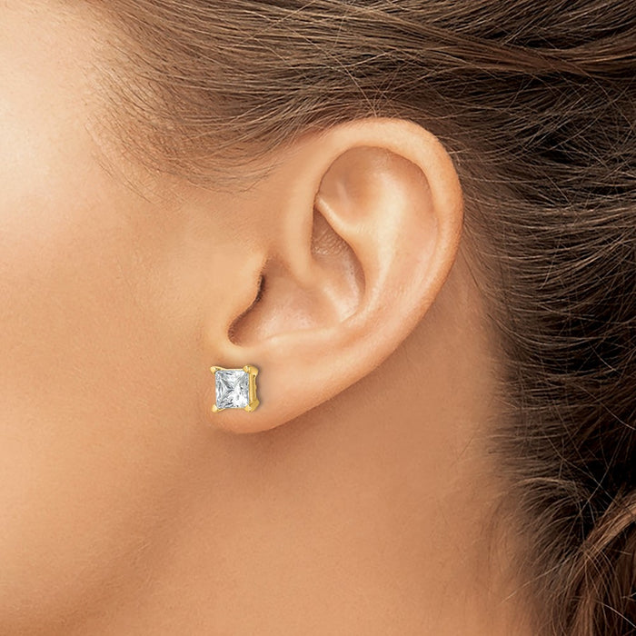 Buy Exclusive 14K Gold 5 Carat Lab-Grown Diamond Stud Earrings - Stylish Design-3