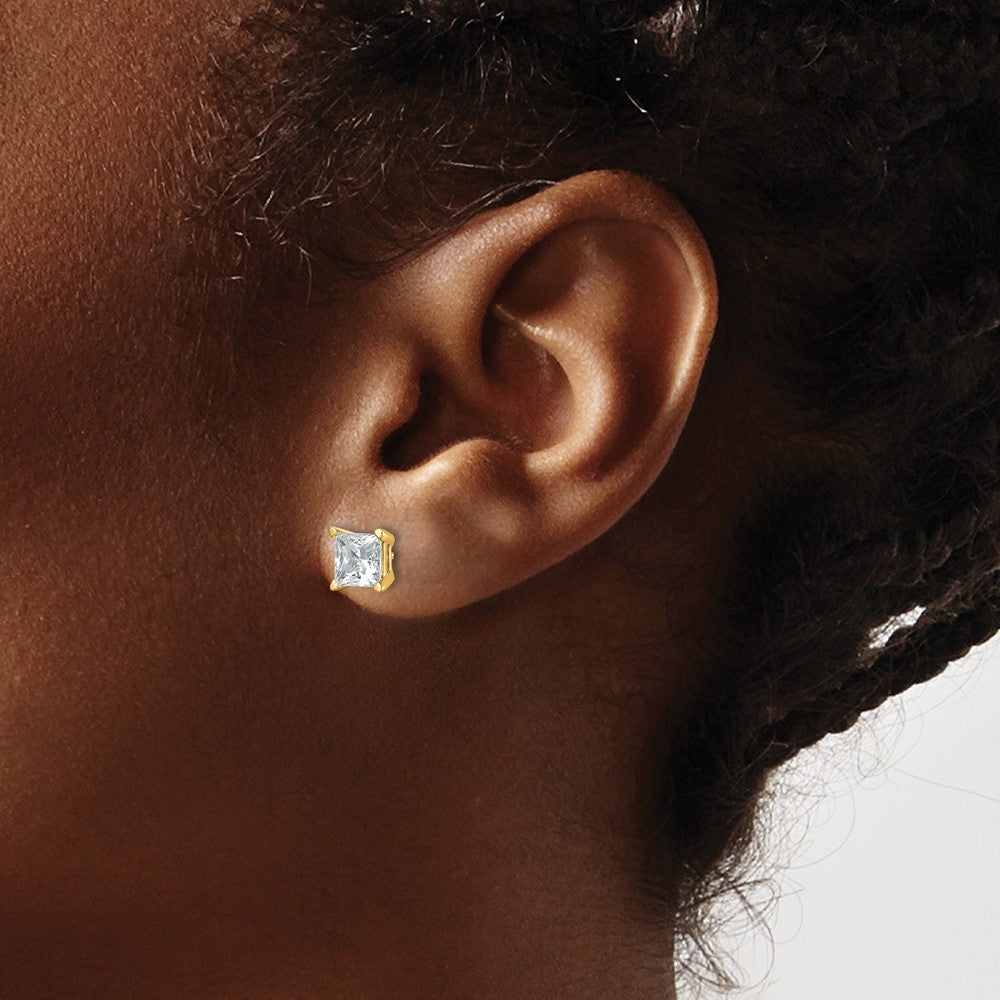 Buy Exclusive 14K Yellow Gold 2 Carat Lab-Grown Diamond Stud Earrings