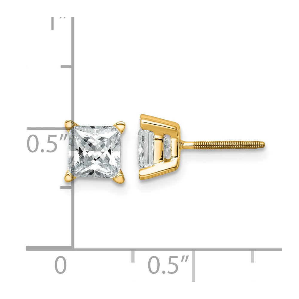 Buy Exclusive 14K Yellow Gold 2 Carat Lab-Grown Diamond Stud Earrings