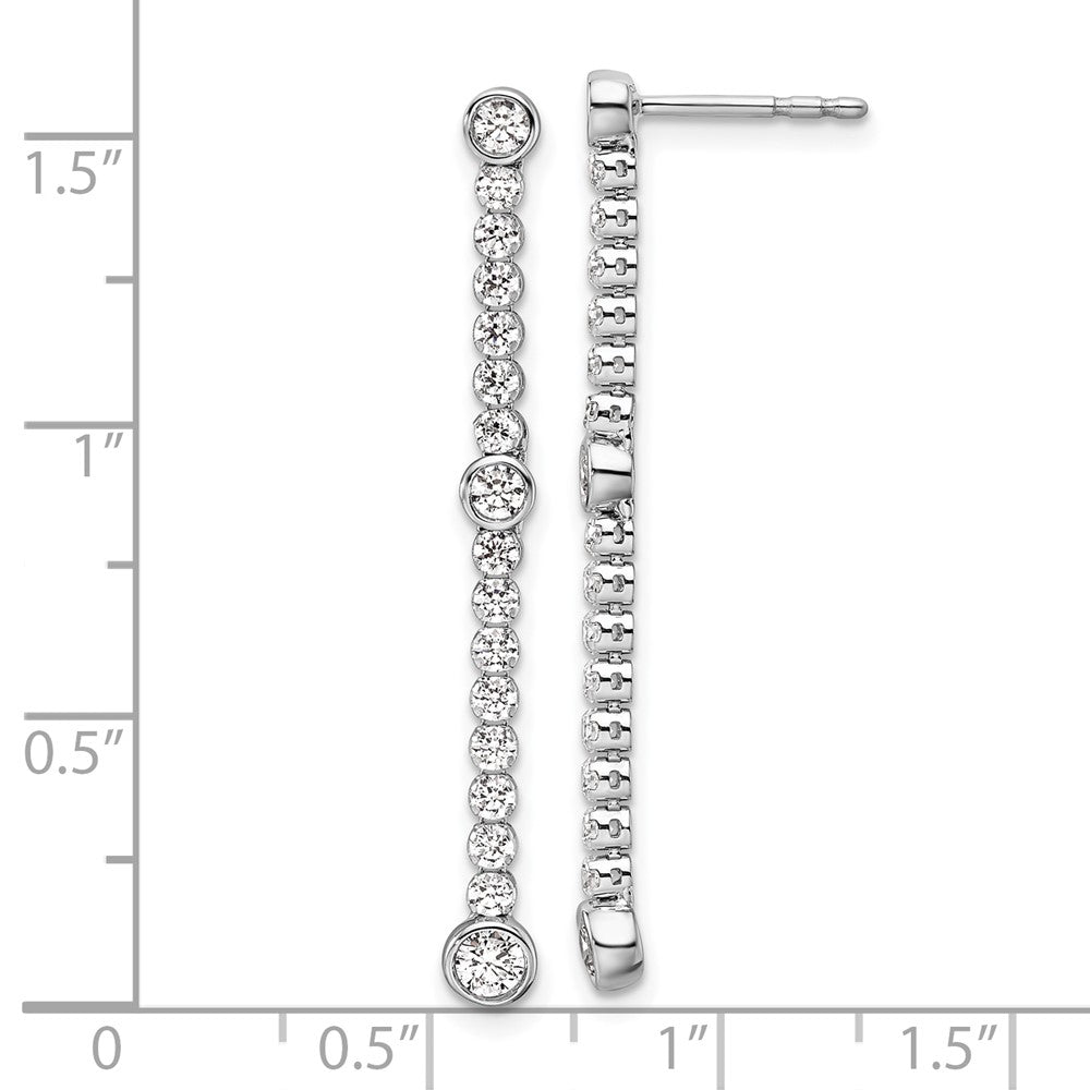 Exclusive 14K White Gold 1 Carat Lab-Grown Diamond Dangle Earrings - Stylish Value