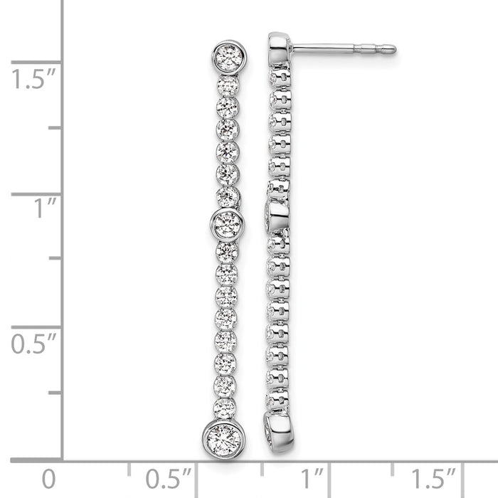 Exclusive 14K White Gold 1 Carat Lab-Grown Diamond Dangle Earrings - Stylish Value-4