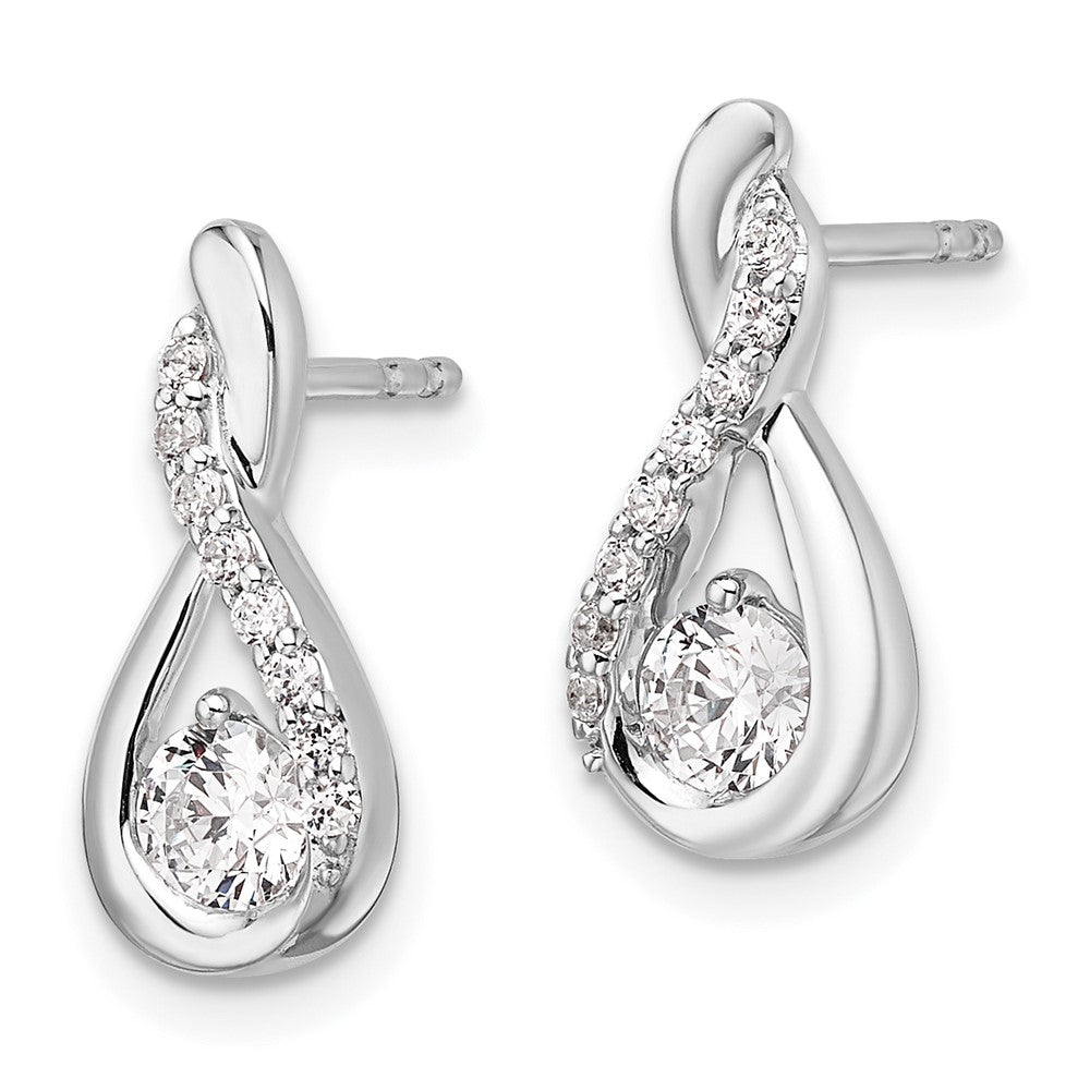 Exclusive 14K White Gold Diamond Teardrop Stud Earrings - Stylish Luxury