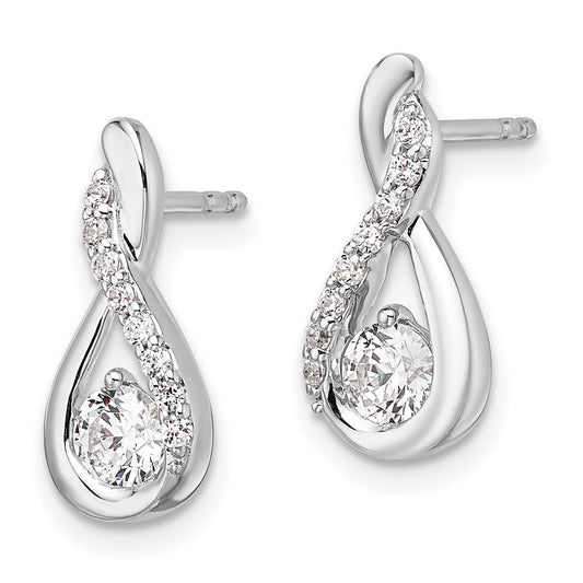 Exclusive 14K White Gold Diamond Teardrop Stud Earrings - Stylish Luxury