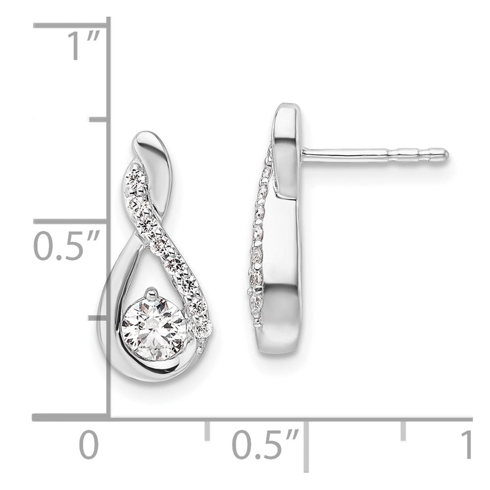 Exclusive 14K White Gold Diamond Teardrop Stud Earrings - Stylish Luxury