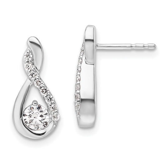 Exclusive 14K White Gold Diamond Teardrop Stud Earrings - Stylish Luxury