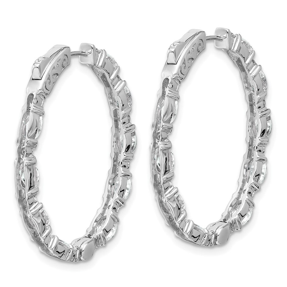 High-Quality 14K Gold Inside-Out Hoop Earrings with VS/SI Diamonds - Stylish Value