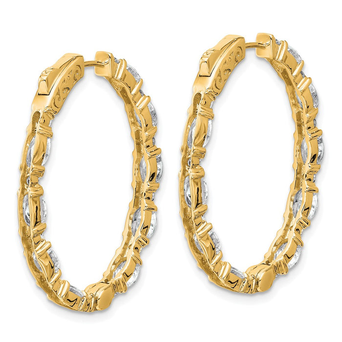 High-Quality 14K Gold Inside-Out Hoop Earrings with VS DEF Diamonds | Stylish Value-4