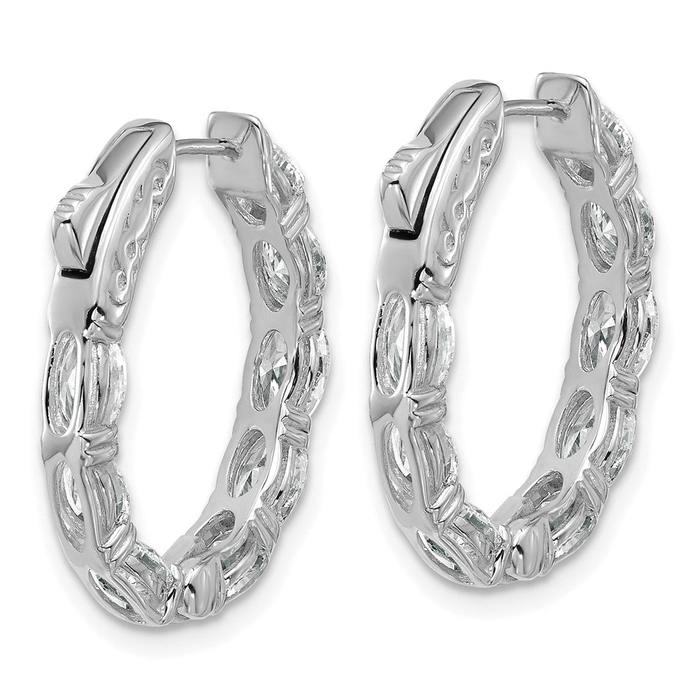 Buy Exclusive 14K Gold Oval Lab-Grown Diamond Hoop Earrings - Stylish Value!
