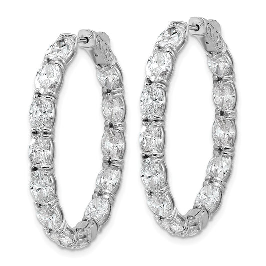 High-Quality 14K White Gold Inside-Out Hoop Earrings with VS/SI Diamonds