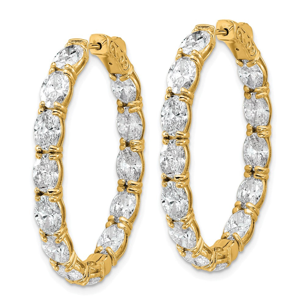 Order Stylish 14K Gold Diamond Hoop Earrings - 1.5" | VS/SI Clarity