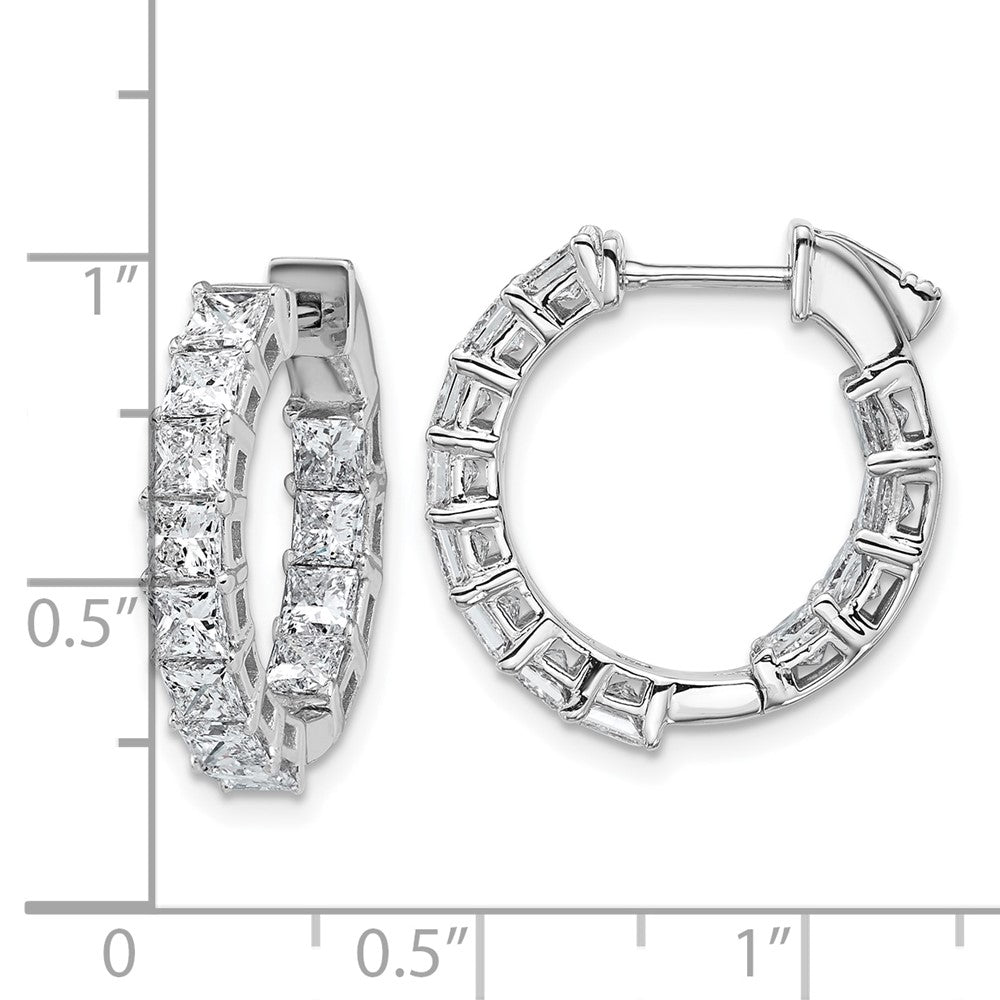 Exclusive 14K White Gold Lab-Grown Diamond Hoop Earrings - Stylish & Certified