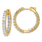 High-Quality 14K Gold Lab-Grown Diamond Hoop Earrings - Stylish & Affordable-2