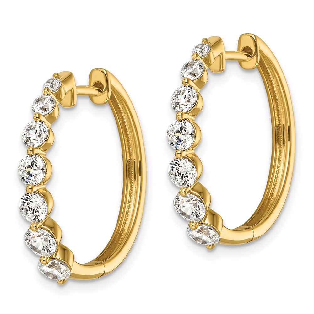 Buy Exclusive 14K Gold Hinged Hoop Earrings with 1.625 Carat VS DEF Diamond