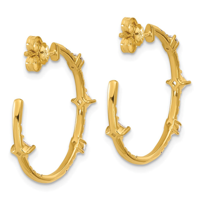 Buy Exclusive 14K Gold Hoop Earrings with 1 Carat VS DEF Lab-Grown Diamonds-4
