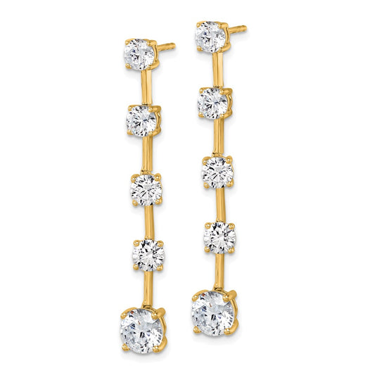 Shop Exclusive 14K Gold 5-Carat Lab-Grown Diamond Dangle Earrings - Stylish Value!