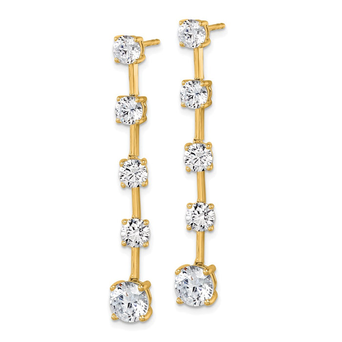 Shop Exclusive 14K Gold 5-Carat Lab-Grown Diamond Dangle Earrings - Stylish Value!-2