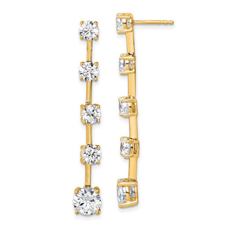 Shop Exclusive 14K Gold 5-Carat Lab-Grown Diamond Dangle Earrings - Stylish Value!
