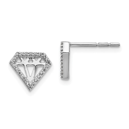 Buy Exclusive 14K White Gold Diamond Earrings - Stylish Gemstone Design, Value!