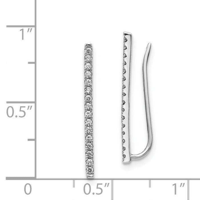 Shop Exclusive 14K White Gold Diamond-Studded Earrings - Stylish & Affordable!-4