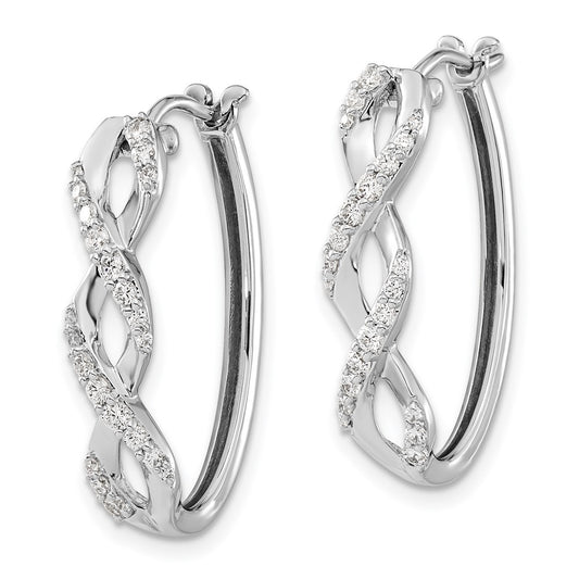 Exclusive 14K White Gold Diamond-Studded Earrings | Stylish & Affordable Luxury
