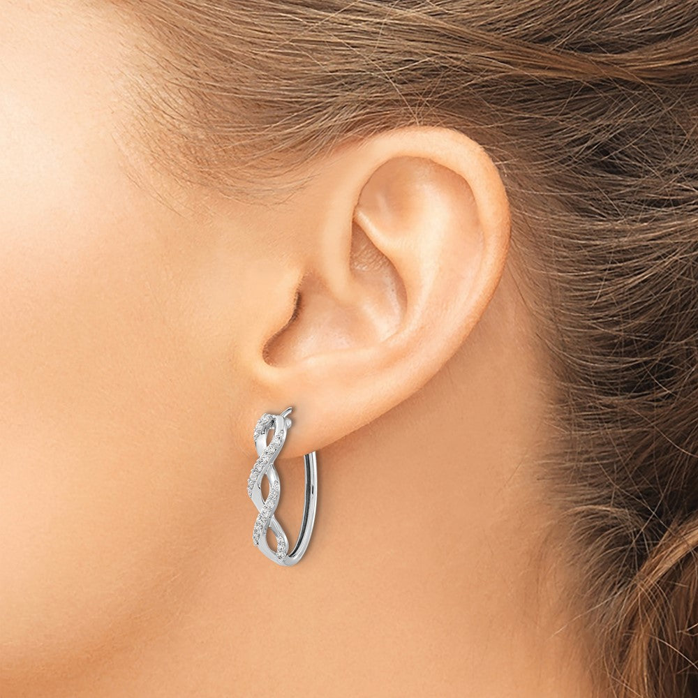 Exclusive 14K White Gold Diamond-Studded Earrings | Stylish & Affordable Luxury